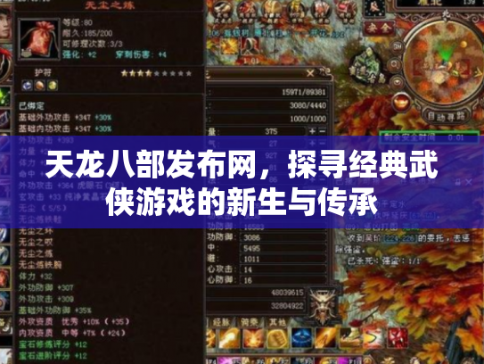 天龙八部发布网，探寻经典武侠游戏的新生与传承