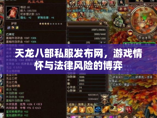 天龙八部私服发布网，游戏情怀与法律风险的博弈