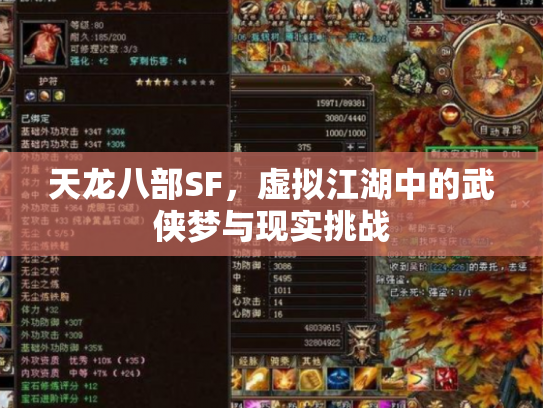 天龙八部SF，虚拟江湖中的武侠梦与现实挑战