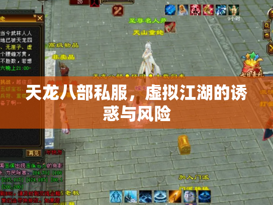 天龙八部私服，虚拟江湖的诱惑与风险