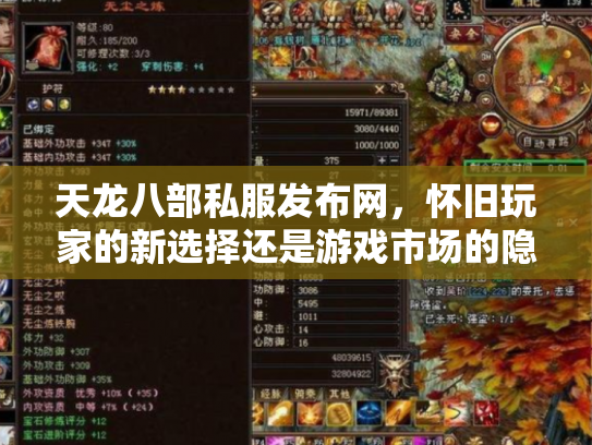 天龙八部私服发布网，怀旧玩家的新选择还是游戏市场的隐患？