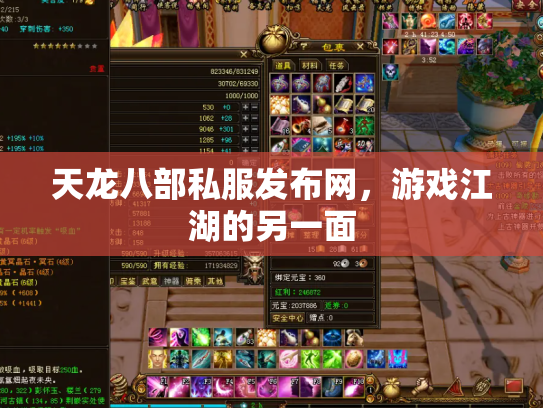 天龙八部私服发布网，游戏江湖的另一面
