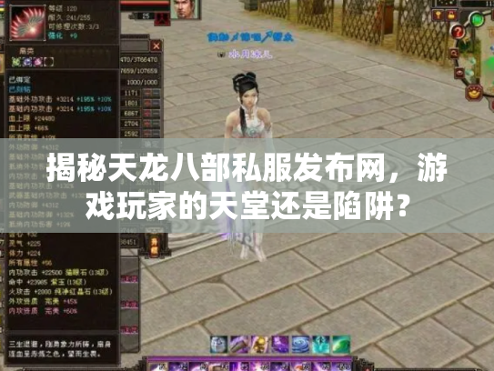 揭秘天龙八部私服发布网，游戏玩家的天堂还是陷阱？