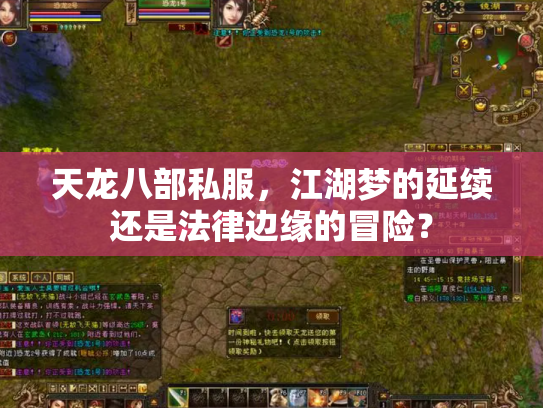 天龙八部私服，江湖梦的延续还是法律边缘的冒险？