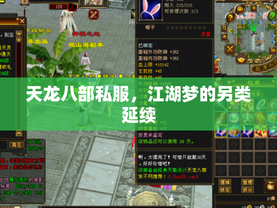 天龙八部私服，江湖梦的另类延续