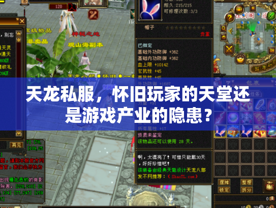 天龙私服，怀旧玩家的天堂还是游戏产业的隐患？