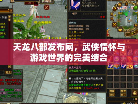 天龙八部发布网，武侠情怀与游戏世界的完美结合