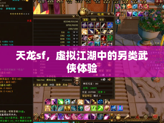 天龙sf，虚拟江湖中的另类武侠体验