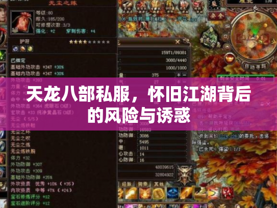 天龙八部私服，怀旧江湖背后的风险与诱惑