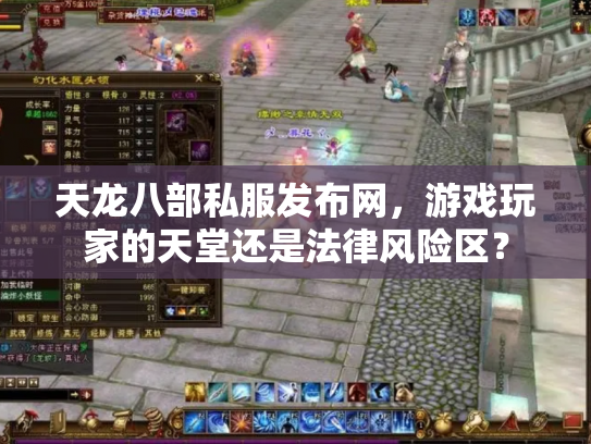 天龙八部私服发布网，游戏玩家的天堂还是法律风险区？