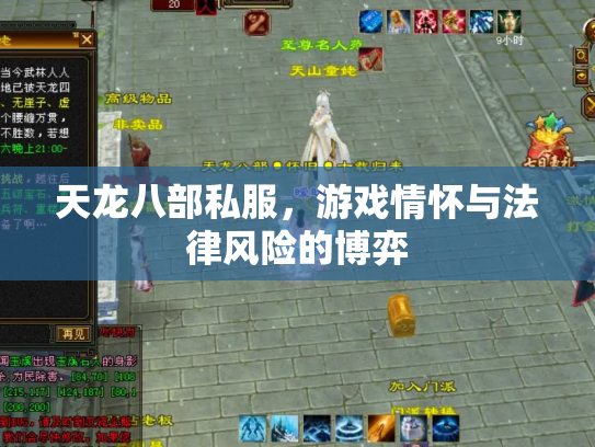 天龙八部私服，游戏情怀与法律风险的博弈