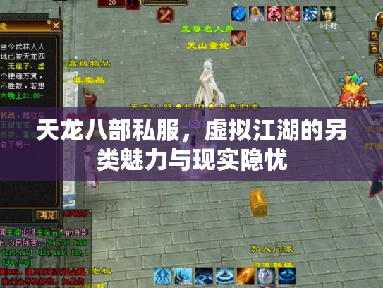 天龙八部私服，虚拟江湖的另类魅力与现实隐忧