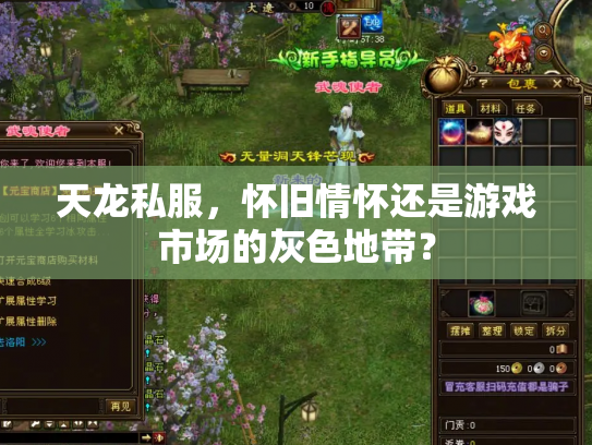 天龙私服，怀旧情怀还是游戏市场的灰色地带？