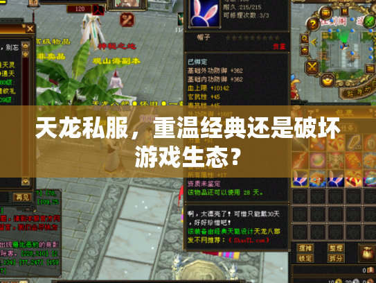 天龙私服，重温经典还是破坏游戏生态？