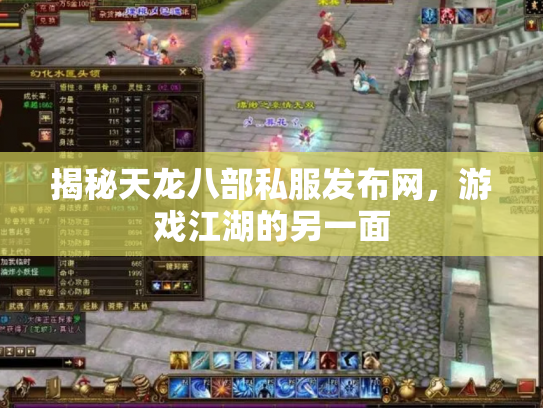 揭秘天龙八部私服发布网，游戏江湖的另一面