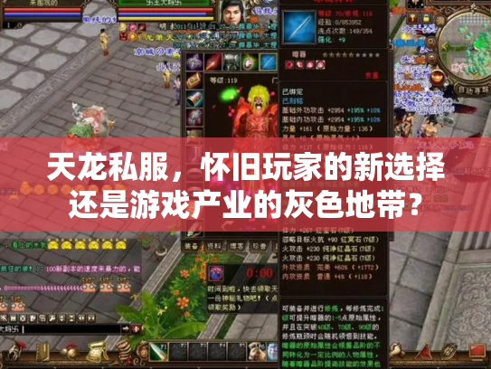 天龙私服，怀旧玩家的新选择还是游戏产业的灰色地带？