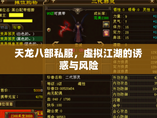 天龙八部私服，虚拟江湖的诱惑与风险