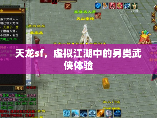 天龙sf，虚拟江湖中的另类武侠体验
