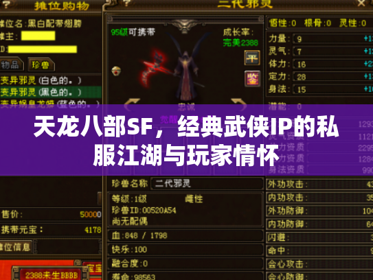 天龙八部SF，经典武侠IP的私服江湖与玩家情怀