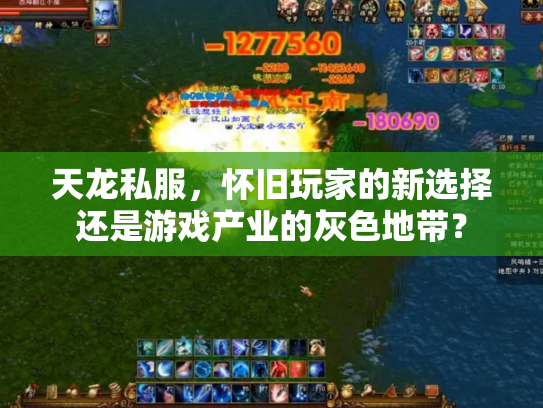天龙私服，怀旧玩家的新选择还是游戏产业的灰色地带？