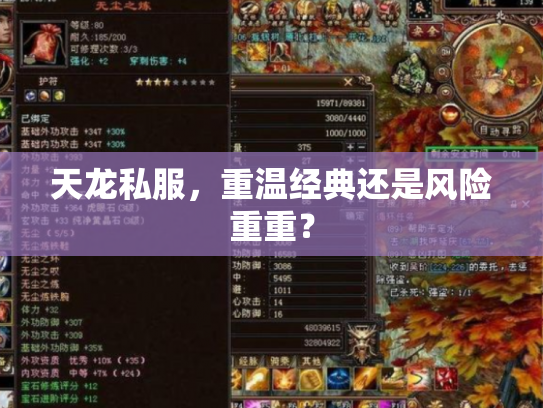 天龙私服，重温经典还是风险重重？
