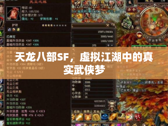 天龙八部SF，虚拟江湖中的真实武侠梦