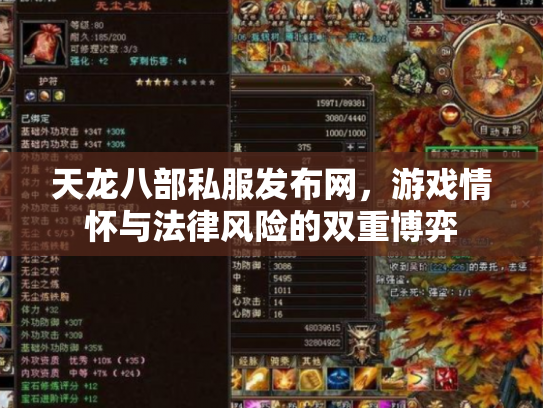 天龙八部私服发布网，游戏情怀与法律风险的双重博弈