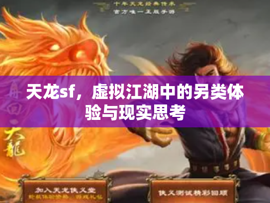 天龙sf，虚拟江湖中的另类体验与现实思考