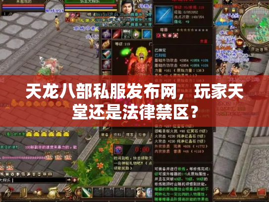 天龙八部私服发布网，玩家天堂还是法律禁区？
