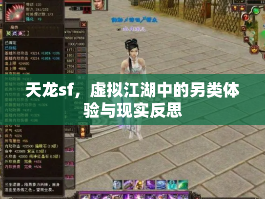 天龙sf，虚拟江湖中的另类体验与现实反思