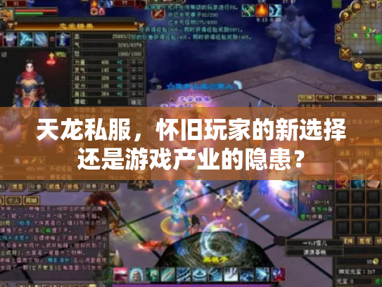 天龙私服，怀旧玩家的新选择还是游戏产业的隐患？