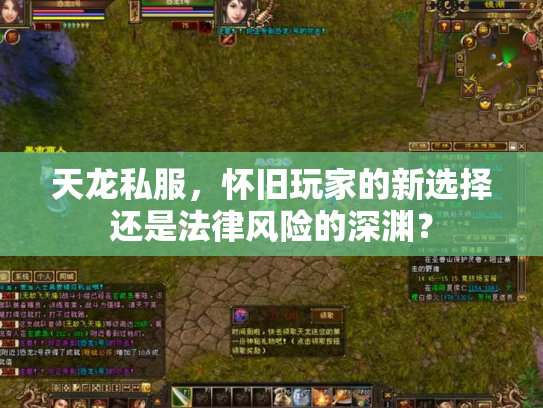 天龙私服，怀旧玩家的新选择还是法律风险的深渊？