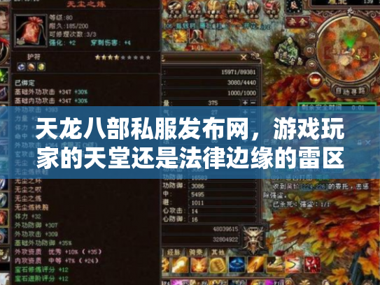 天龙八部私服发布网，游戏玩家的天堂还是法律边缘的雷区？