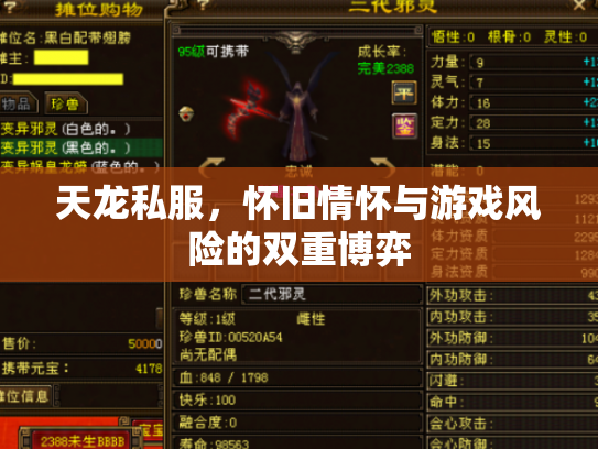 天龙私服，怀旧情怀与游戏风险的双重博弈