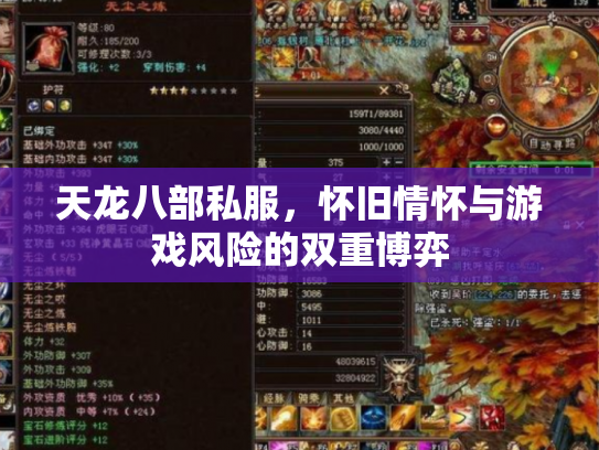 天龙八部私服，怀旧情怀与游戏风险的双重博弈