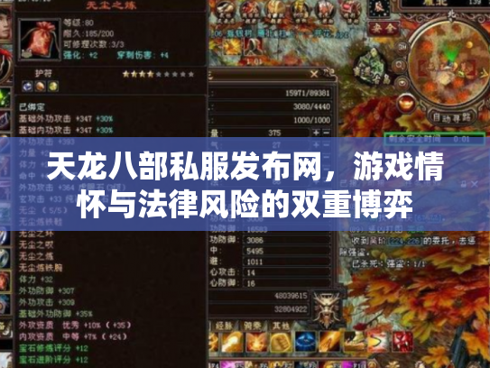 天龙八部私服发布网，游戏情怀与法律风险的双重博弈