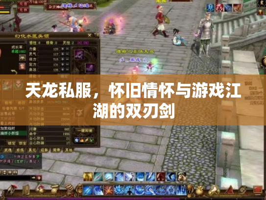 天龙私服，怀旧情怀与游戏江湖的双刃剑