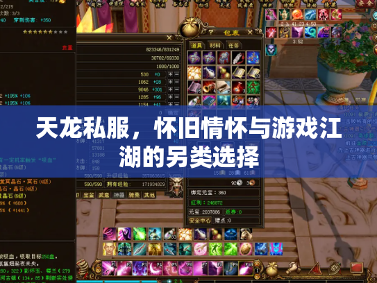 天龙私服，怀旧情怀与游戏江湖的另类选择