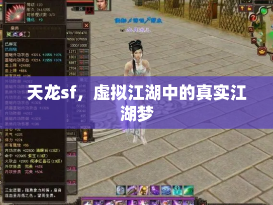 天龙sf，虚拟江湖中的真实江湖梦