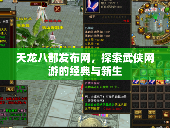 天龙八部发布网，探索武侠网游的经典与新生